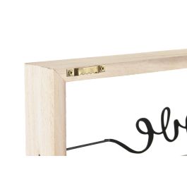 DKD Home Decor Decoracion Tropical Negro Natural MDF Paulownia 5 x 24 x 40 cm (2 Unidades)