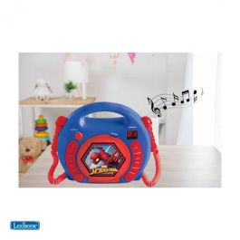 LEXIBOOK Karaoke Spiderman Marvel con 2 Micrófonos Lector CD Toma Auriculares +3 Años