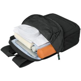 Rivacase 5566 Mochila Gremio para Portátil 15.6"-16" Negra, Urban, Impermeable, Poliéster rPET, Bolsillos Laterales