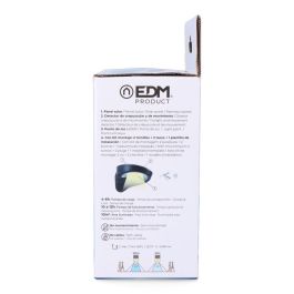 Edm Aplique Solar 2W 200LM 6500K con Sensor, Color Negro, 31 LEDs, IP54