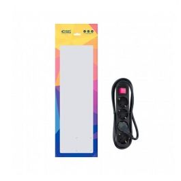 Nanocable 10.37.0004-BK Regleta de Enchufes con Interruptor, 4 Tomas con Tierra, Cable 1.4m, Protección Infantil, 3680W, Negro