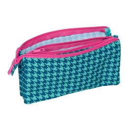 Bolso Escolar Portatodo Safta Triple Nait Nait Pata De Gallo Verde 120x220x30 mm