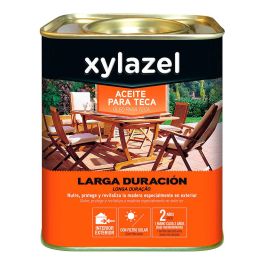 Xylazel Aceite para Teca Larga Duración Protección y Nutrición Madera Color Roble 0.75 L Uso Interior y Exterior