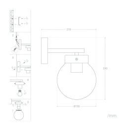 Aplique de Pared "Banda Aceh" [SKD-W1013]