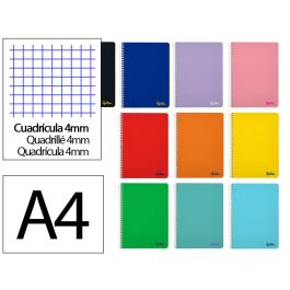 Cuaderno Espiral Liderpapel A4 Micro Smart Tapa Blanda 80H 75 gr Cuadro 5 mm Doble Margen 4 Taladros Colores Precio: 9.5000004. SKU: B1JLA4SRJ6