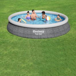 Bestway Piscina Hinchable Adulto Aro Ratan con Depurador 475x84 cm Jardin 57313