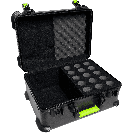 SBG Estuche de Transporte para 15 Micrófonos de Polietileno con Cierre TSA