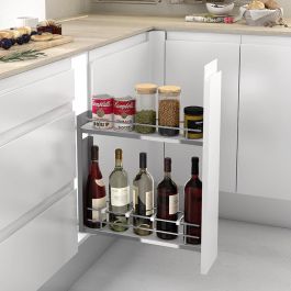 Botellero Compact Acabado Cromo-Blanco Modulo Modulo 150 Menage Confort Botellero Compact Acabado Cromo-Blanco Modulo Modulo 150 Menage Confort
