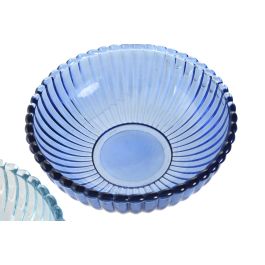 DKD Home Decor Bandeja Vaciabolsillos Atlantico Cristal Azul Celeste Azul Marino 4 Unidades 20 x 8 x 20 cm