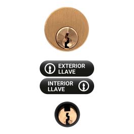 Micel Cerrojo CRR07 Sobreponer 105mm Placa 50mm Cilindro Gris Acero Reversible 3 Llaves