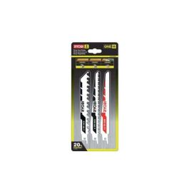 Ryobi Blister 3 Cuchillas para Sierra de Sable Inalámbrica Universal ONE+ para Madera, Metal y Plástico Precio: 24.78999963. SKU: B1G7PLZ597