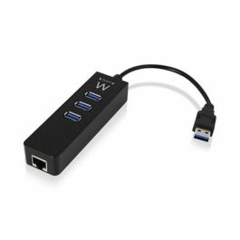 Ewent Hub USB 3.1 Gen1 (USB 3.0) EW1140 - 3 Puertos + Gigabit LAN, Compatible con USB 2.0 y 10/100Mbps Precio: 19.79000012. SKU: S0207687