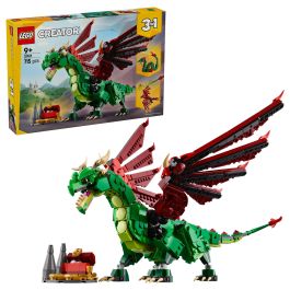 Lego Dragón Medieval 31161 Creator, Juego de Construcción, 3 Modelos en 1, Edad +9 Años