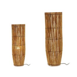 Lámpara de Caña Redonda Mediana Giftdecor 21.5x62x21.5 cm, Bambú Natural (2 Unidades)