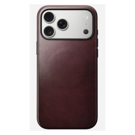 Nomad Modern Leather Case para Apple iPhone 17 Pro Max - Funda de Cuero Chromexcel Borgoña, Compatible con MagSafe, Protección hasta 2.4m