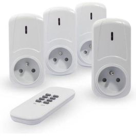CHACON Kit de 4 tomas de encendido / apagado con control remoto + control remoto