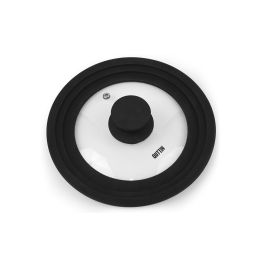Quttin Tapa para Sartén de Vidrio con Borde de Goma, Compatible con 18, 20 y 22 cm (12 Unidades)