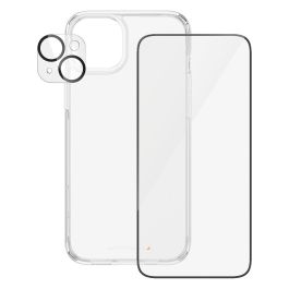 PanzerGlass Protector de Pantalla Vidrio Templado 9H para iPhone 15 Plus - Kit 3 en 1 con Aplicación en Seco, Resistente a Golpes y Anti-huellas