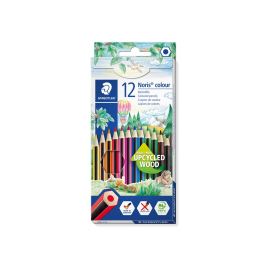 Staedtler Noris Colour Slim Triangular Lápices de Colores Caja de 12 Colores Surtidos