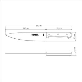 Juego para asado 14 piezas fsc polywood castaño tramontina