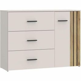 WAIKATO WKTK221RM902 Cómoda con 3 cajones y 1 puerta, Blanca, 119,9 x 41,3 x 89,7 cm