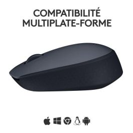 Logitech M170 Ratón Inalámbrico 2.4 GHz Gris con Receptor USB, 12 Meses de Batería, Compatible Windows, Mac y Chrome