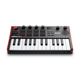 Akai MPK Miniplay Mk3 Teclado Controlador USB con Altavoz Integrado, 25 Miniteclas Sensibles a la Velocidad, Pads MPC Retroiluminados, Pantalla OLED y Arpegiador