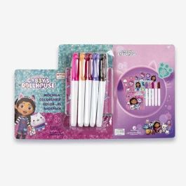 Cerdá Diy Set Mochila Escolar Gabby's Dollhouse Rosa 30x38x14 cm para Personalizar Niñas +3 años