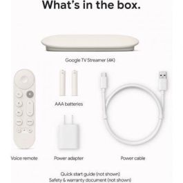Google GA05662 Chromecast con Google TV Streamer 4K UHD HDR Dolby Vision Atmos, 32GB Almacenamiento, Control Dispositivos Inteligentes, Blanco Google GA05662 Chromecast con Google TV Streamer 4K UHD HDR Dolby Vision Atmos, 32GB Almacenamiento, Control Dispositivos Inteligentes, Blanco