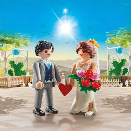 Playmobil 71507 Duo Pack Pareja de Novios - Set de Dos Figuras con Corazón y Ramo de Flores
