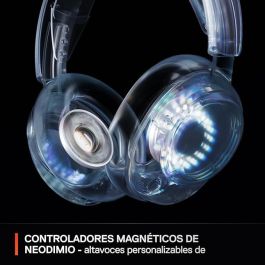 SteelSeries Arctis Nova 5P Wireless - Auriculares Gaming, Controladores magnéticos de neodimio, 100+ preajustes de Audio, Batería de 60 Horas, PS5/PS4/PC/móvil - Blanco (61674)
