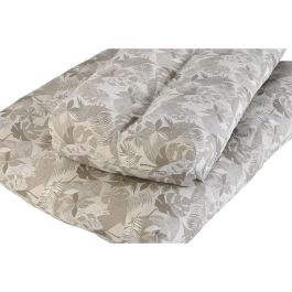 Cojín DKD Home Decor De suelo Gris Marrón claro Aluminio Hoja de planta 120 x 80 x 16 cm