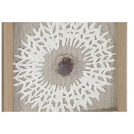 Cuadro Moderno DKD Home Decor Blanco Natural 2 x 22 x 22 cm Set de 4