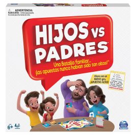 Spin Master 6065093 Juego de Mesa Hijos Contra Padres | Diversión Familiar con Preguntas y Desafíos | Ideal +6 Años | Idioma Español