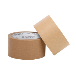 Q-connect Cinta Adhesiva Kraft Reforzado para Embalaje 50 mt x 50 mm