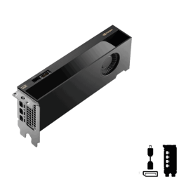 PNY RTX PRO 4000 Tarjeta Gráfica 24 GB GDDR7 192-bit PCI Express 5.0 8x SFF Activa 4x Mini DisplayPort 2.1b Resolución 7680x4320 70W