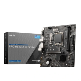 Placa MSI Pro H610M-G,Intel,1700,H610,2Ddr5,96Gb,Vga+Hdmi+Dp,4Sata3+1M.2,2Usb2.0,2Usb3.2,Usb-C,1Gblan,Matx Precio: 103.4999999. SKU: B1AL4HRHB4