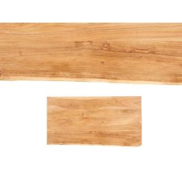 Giftdecor Mesa Auxiliar Madera Live Edge 120x60x46 cm Acacia Marrón y Negro