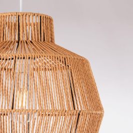 Lámpara Colgante Barishal Cuerda Natural SKD-P80013. Ideal para Salón, Comedor, Restaurante. Base E27 para Ambiente Cálido y Fresco.