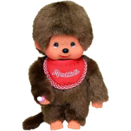 Bandai Monchhichi Peluche Niño Babero Rojo 20 cm