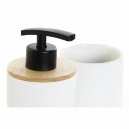 Dosificador Scandi DKD Home Decor Blanco Natural 8 x 18 x 8 cm Set de 2