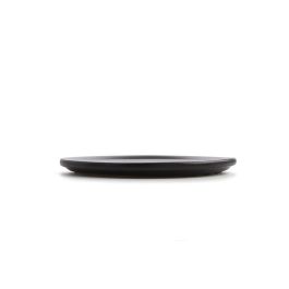 Anaflor Plato Churrasco Barro Anaflor 31 cm Negro (8 Unidades) de Cerámica Resistente al Horno, Fuego Directo, Lavavajillas y Microondas