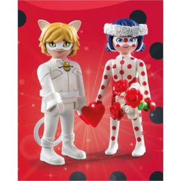 Playmobil 71865 Miraculous: Ladybug y Cat Noir Sueño Boda - Set de Figuras con Ramo, Anillos y Accesorios, Edad +4 años