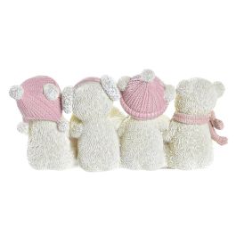 DKD Home Decor Figura Decorativa de Navidad Fantasía, diseño de Oso en Resina, Colores Rosa, Dorado y Crema - 5.5L x 15.5A x 7.5H cm DKD Home Decor Figura Decorativa de Navidad Fantasía, diseño de Oso en Resina, Colores Rosa, Dorado y Crema - 5.5L x 15.5A x 7.5H cm