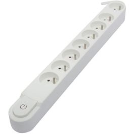 Chacon Regleta 8 enchufes 16A con interruptor, cable 3m HO5VV-F 3x1.5mm² blanco, 3500W, seguridad infantil, montaje pared Precio: 26.94999967. SKU: B1F34YMK77