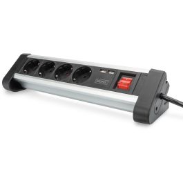 Digitus 4-Fach Steckdosenleiste mit 2xUSB-A und Schalter Schwarz/Silver Precio: 36.49999969. SKU: B1KLSLQ2SR