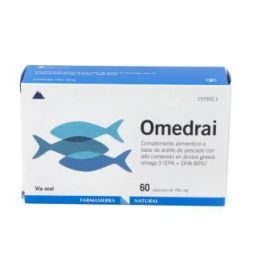 FARMASIERRA Omedrai 60 cápsulas, Aceite de Pescado con Omega 3 para la Salud Cardiovascular, DHA y EPA Precio: 16.5899998. SKU: B18ZX46PB6