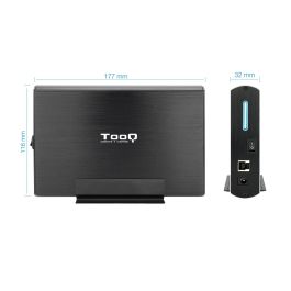 Tooq TQE-3531B Caja Externa para Disco Duro 3.5 Pulgadas SATA USB 3.0 Aluminio Negro