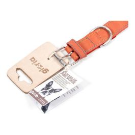 Gloria Collar para Perro de Piel Nobuck Reforzado Suave 65 cm x 30 mm Rojo Oasis