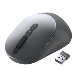Dell MS5320W Ratón Inalámbrico Óptico Doble Conectividad Bluetooth 5.0 y 2.4 GHz 1600 ppp 7 Botones Ergonómico Gris Titanio